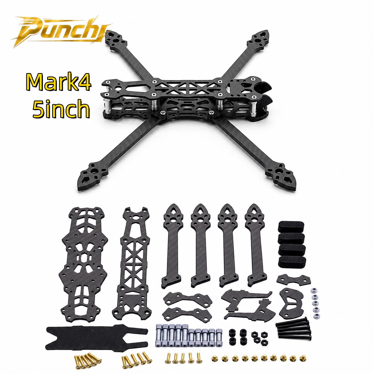 Drone Racing Frame - Mark4 5inch FPV Carbon Fiber Frame