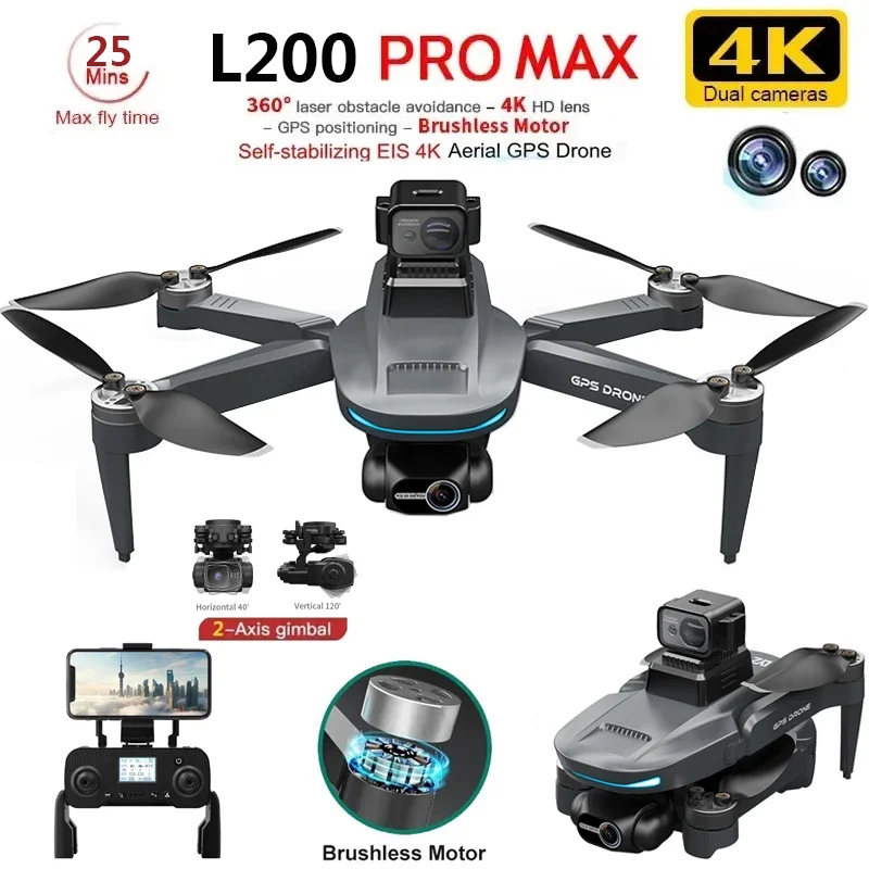 L200 PRO MAX Drone 4K 2-Axis P - Drone Racing Camera recensie en prijs