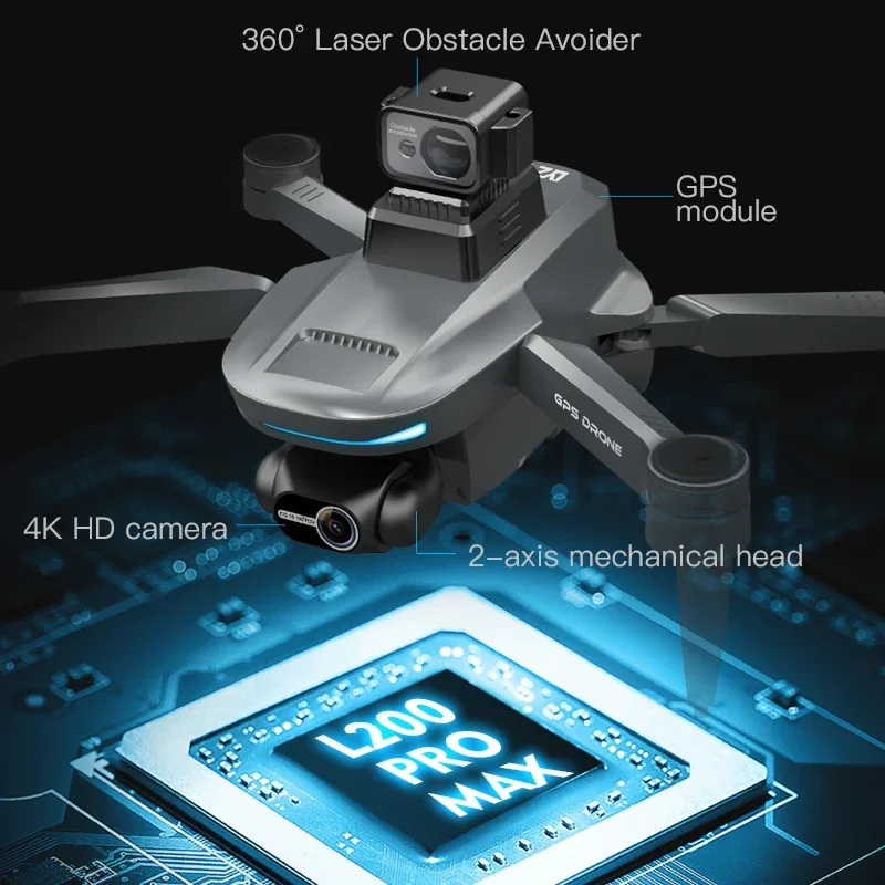 L200 PRO MAX Drone 4K 2-Axis P - Drone Racing Camera recensie en prijs
