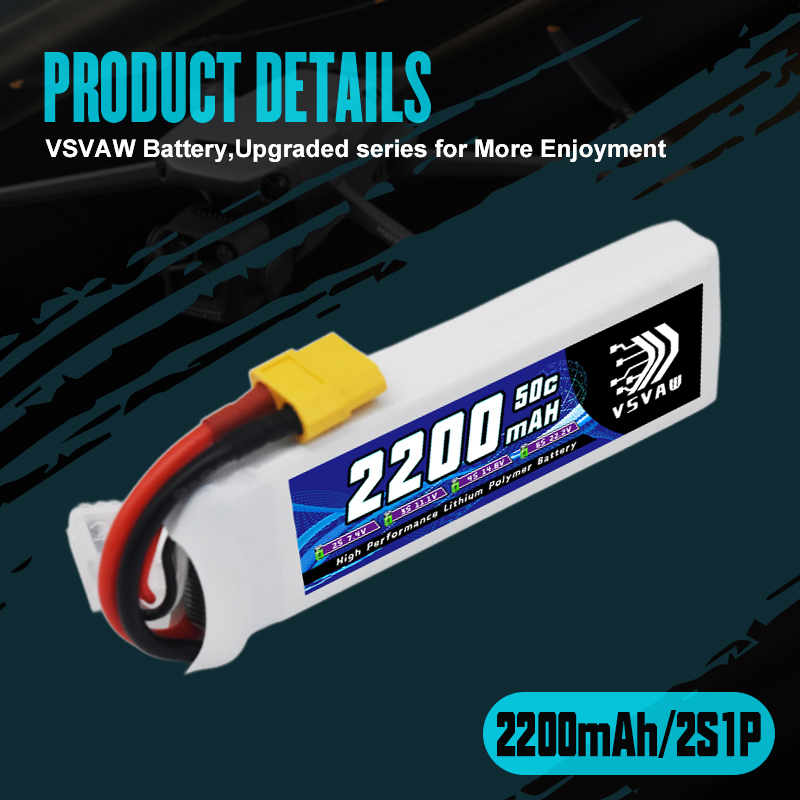 VSVAW 7.4V 2200mah 2S Drone Li - Drone Racing Battery recensie en prijs