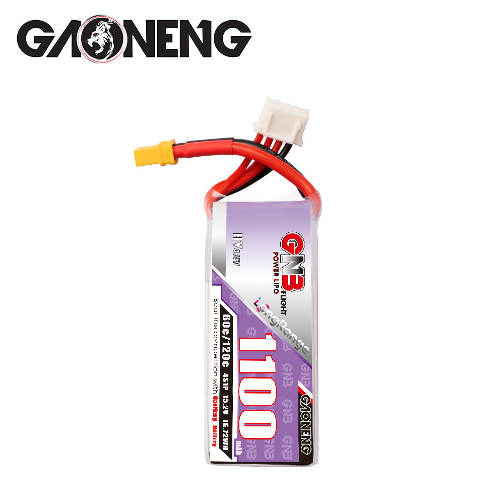 GNB 4S 1100mAh 60C/120C HV Lip - Drone Racing Battery recensie en prijs