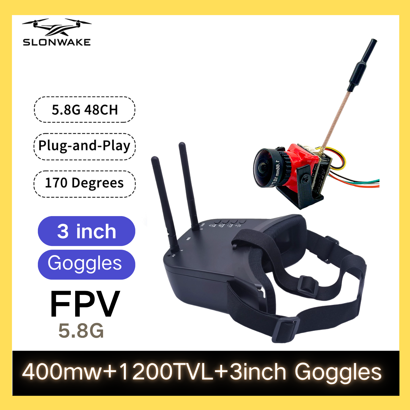 SLONWAKE 5.8G 48CH FPV 400mw V - Drone Racing Vtx recensie en prijs