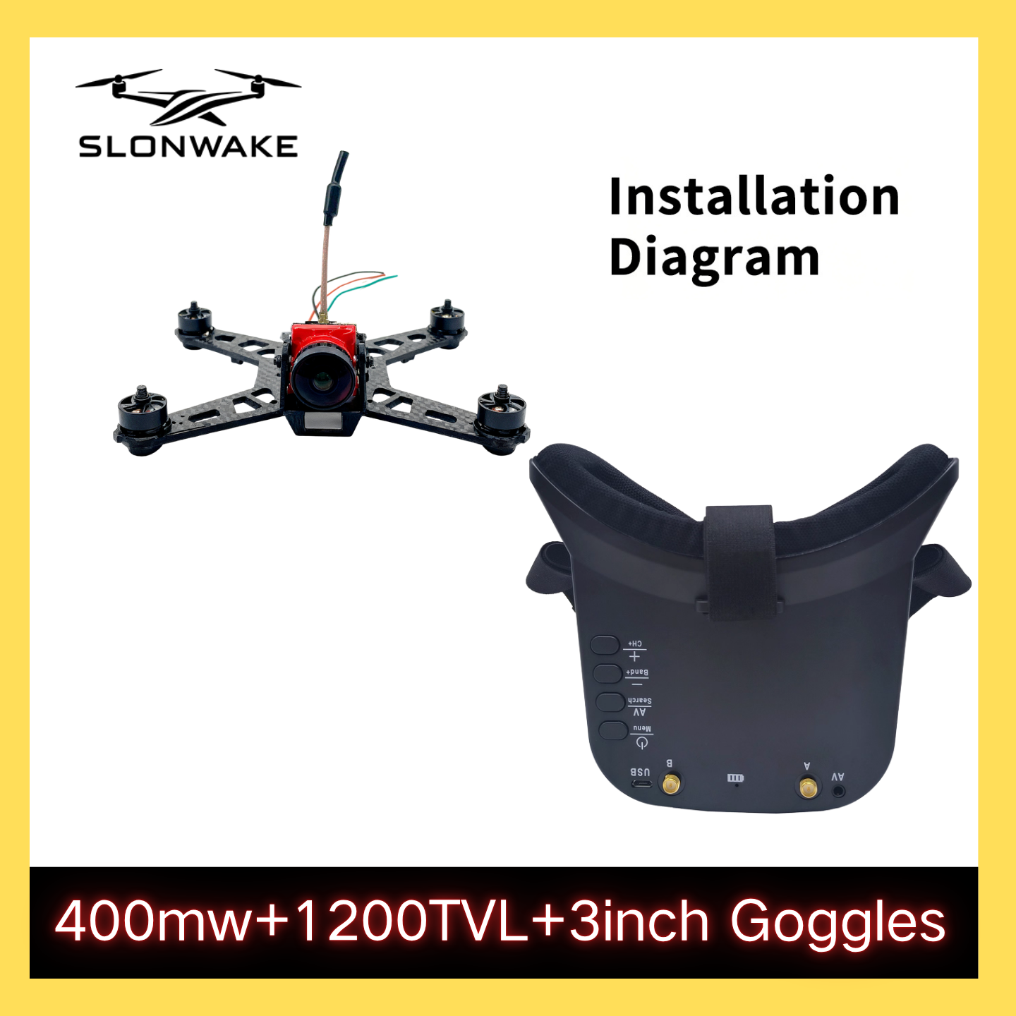 SLONWAKE 5.8G 48CH FPV 400mw V - Drone Racing Vtx recensie en prijs
