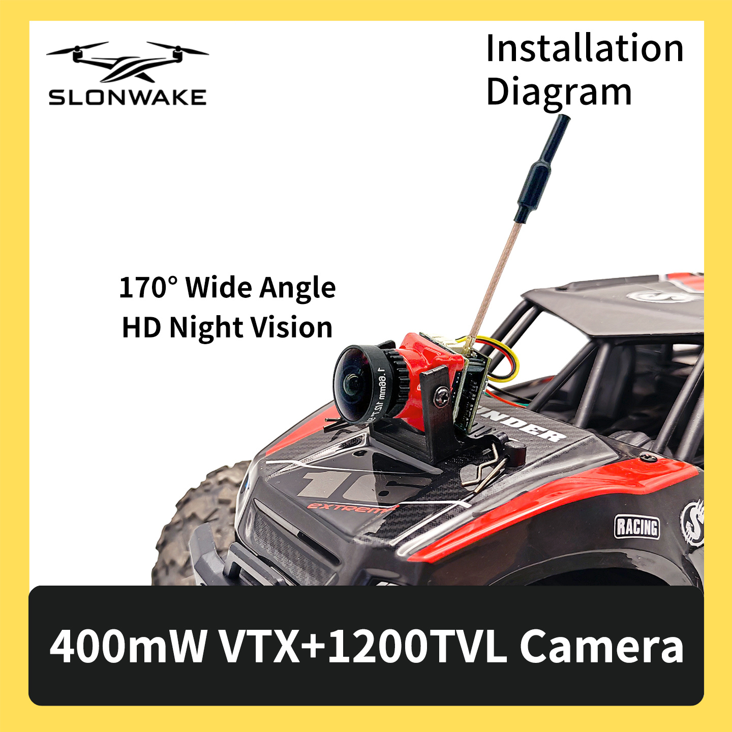 SLONWAKE 5.8G 48CH FPV 400mw V - Drone Racing Vtx recensie en prijs