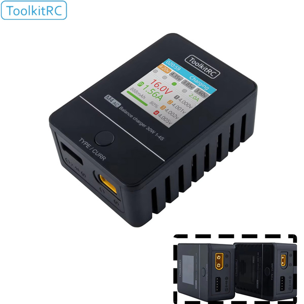 ToolkitRC M4AC 30W Compact AC  - Drone Racing Charger recensie en prijs