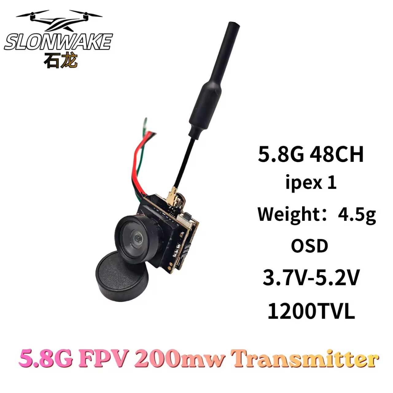 SLONWAKE 5.8G Analog VTX Trans - Drone Racing Vtx recensie en prijs